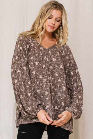 V-Neck Babydoll Blouse