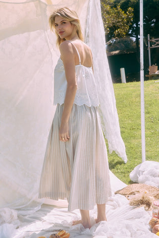 Striped Flared Skirt