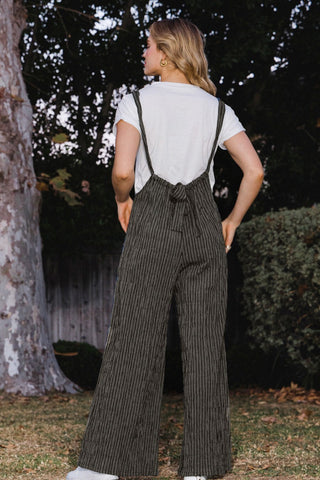 Striped Wide Leg Suspender