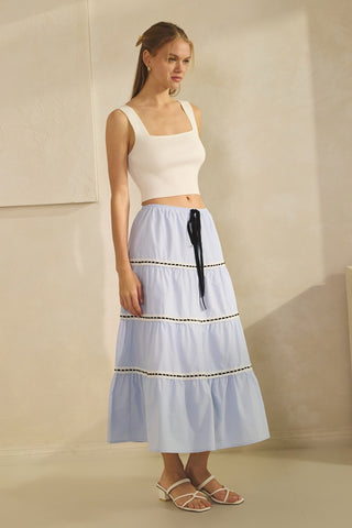 Poplin Midi Skirt