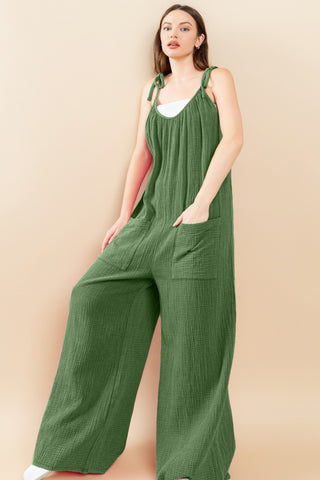 Wide Leg  Front Pockets