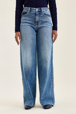 Judy Blue High Waist Angelina Column Straight Medium Classic Jeans