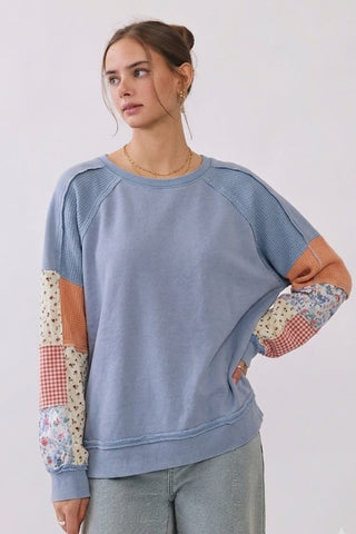 Sweatshirt Mixed Media Raglan