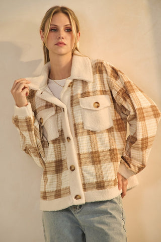 Plaid Sherpa Jacket