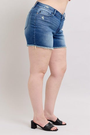 Judy Blue High Waisted V Front Shorts with Shield Pockets