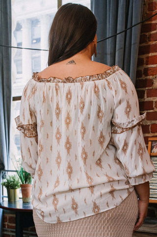 Geo Printed Knit Top