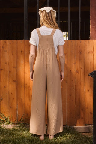 Texture Knit Overall Jumpsuit