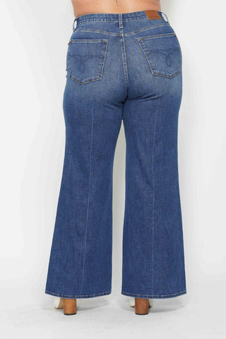 Judy Blue High Waisted Tummy Control Retro Wide Jeans