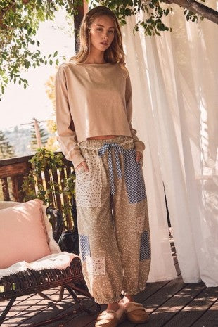 Floral Patchwork Balloon Pants