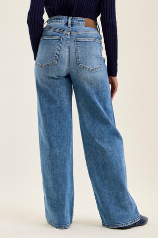 Judy Blue High Waist Angelina Column Straight Medium Classic Jeans