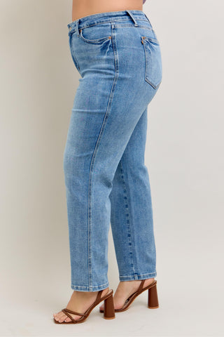 Judy Blue Midrise Tummy Control Vintage Straight Jeans