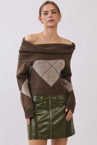 Argyle Knit Sweater