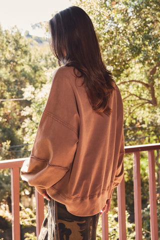 Acid Washed Oversized Sweatshirt