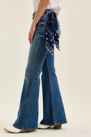 Judy Blue Mid Rise Jaqueline Flare Jeans