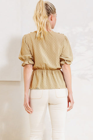 Dot Solid Woven Top