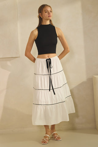 Poplin Midi Skirt