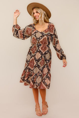 Midi W/ Ruffle Hem Detail
